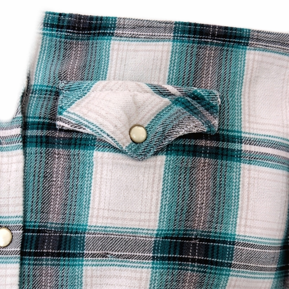 Wrangler Western Pearl Snap Plaid Shirt Women's XL 100% Cotton Ranch Cowgirl - Picture 5 of 7